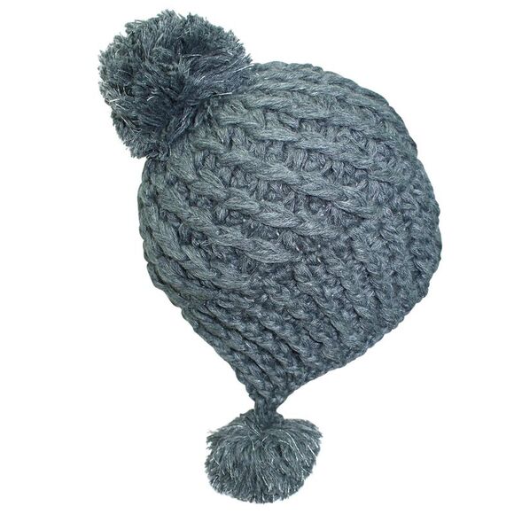 Soft Knit Triple Pom Pom Beanie Hat - Picture 8 of 8
